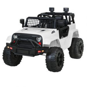Rigo Kids Electric Ride on Car Jeep Toy Cars Remote 12V White RCAR-JEP-4WS-WH