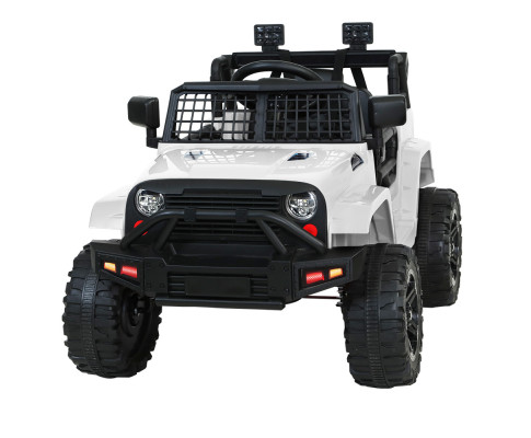 Rigo Kids Ride On Car Electric 12V Car Toys Jeep Battery Remote Control White RCAR-JEP-4WS-WH