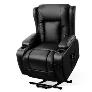 Artiss Electric Recliner Chair Lift Heated Massage Chairs Lounge Sofa Leather RECLINER-A5-BK-AB
