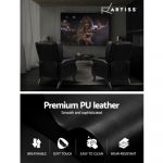 Artiss Recliner Chair Luxury Lounge Armchair Single Sofa Couch PU Leather Black RECLINER-A6-BK