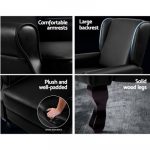 Artiss Recliner Chair Luxury Lounge Armchair Single Sofa Couch PU Leather Black RECLINER-A6-BK