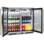 Rhino ENVY Outdoor Bar Fridge Coldest Beer 43ºC+ Best Alfresco 316 Marine Grade Stainless Quiet With No Condensation ENV2H-SS