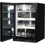 Schmick Quiet Running Front Venting Under Bench Heated Glass Door Bar Fridge Model SK116L-B-HD
