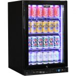 Schmick Quiet Running Front Venting Under Bench Heated Glass Door Bar Fridge Model SK116L-B-HD