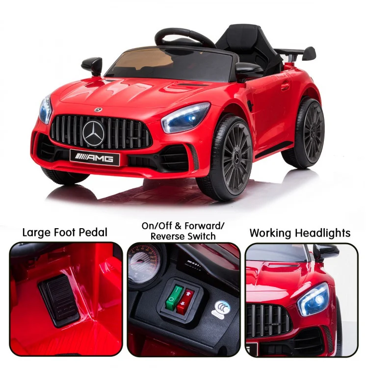 Mercedes Benz Licensed Kids Electric Ride On Car Remote Control Red car-gtr-rd