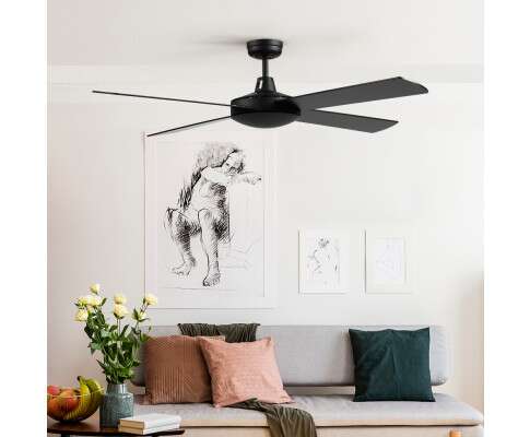 Devanti 52'' Ceiling Fan with Remote - Black CF-B-52NL-BK