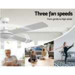 Devanti 52'' Ceiling Fan with Remote - White CF-B-52NL-WH