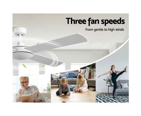 Devanti 52'' Ceiling Fan with Remote - White CF-B-52NL-WH