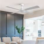 Devanti 52'' Ceiling Fan with Remote - White CF-B-52NL-WH