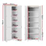 Artiss Buffet Sideboard Kitchen Cupboard Storage Cabinet Pantry Wardrobe Shelf FURNI-P-MED-01-WH-AB