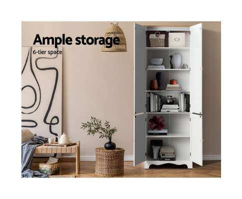 Artiss Buffet Sideboard Kitchen Cupboard Storage Cabinet Pantry Wardrobe Shelf FURNI-P-MED-01-WH-AB