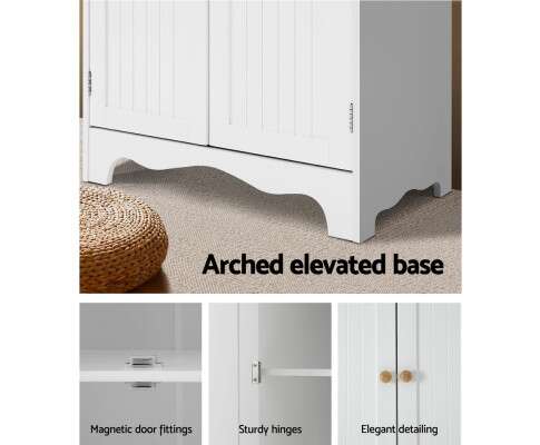 Artiss Buffet Sideboard Kitchen Cupboard Storage Cabinet Pantry Wardrobe Shelf FURNI-P-MED-01-WH-AB