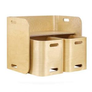 Keezi 3 PC Nordic Kids Table Chair Set Beige Desk Activity Compact Children BENT-B-KID-TAB03-NT