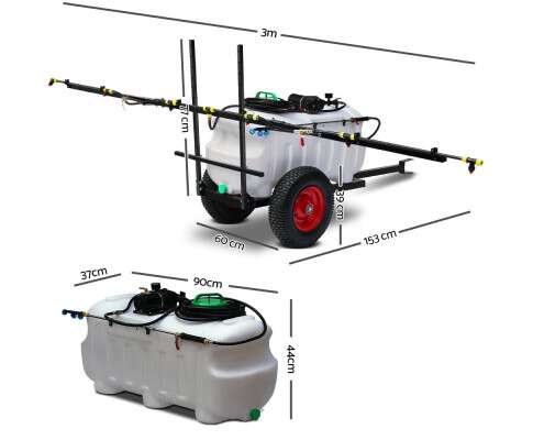 Giantz Weed Sprayer 100L Tank with Trailer SPRAYER-100L-BOOM-3M-CART