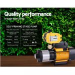 Giantz Multi Stage Water Pump Pressure Rain Tank Garden Farm House Irrigation 2000W Yellow Controller PUMP-ST5-SS-OG-YEL
