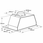 Omega 52cm Under Cupboard Rangehood ORU50XL