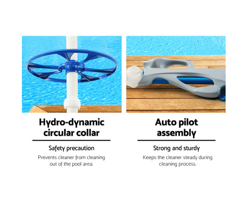Swimming Pool Cleaner Floor Climb Wall Automatic Vacuum 10M Hose PO-CL-T868-DIA