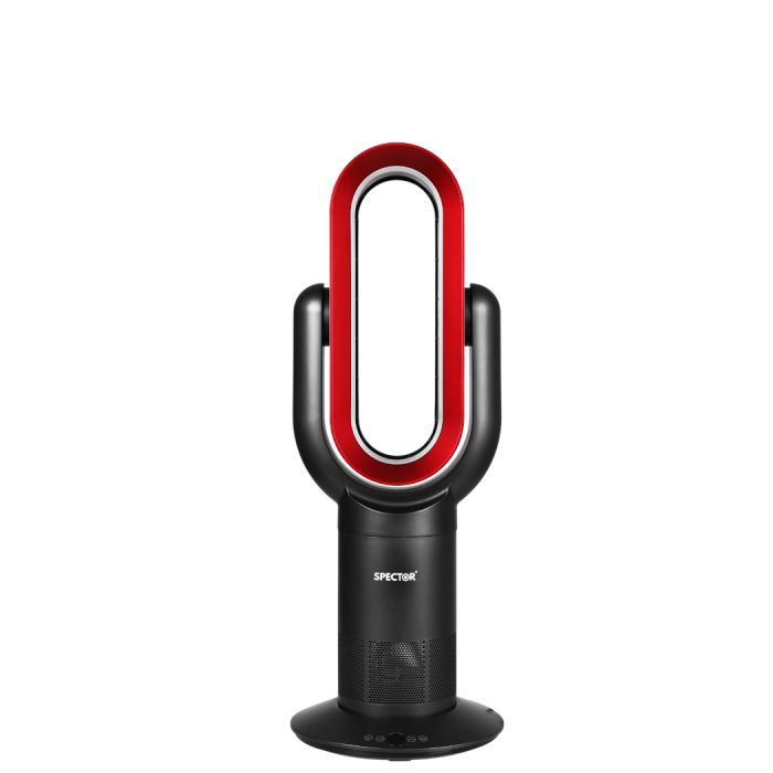 Spector Bladeless Electric Fan Cooler Heater Air Cool Sleep Timer Remote Control FAN1003-BKRD