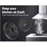 Devanti Fixed Range Hood Rangehood Carbon Charcoal Filters Replacement For Ductless Ventless RH-FL-039-BK