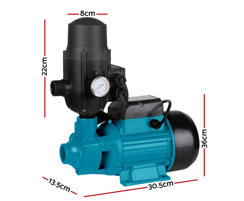 Giantz Auto Peripheral Pump Clean Water Garden Farm Rain Tank Irrigation QB80 PUMP-QB80-TPC