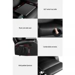 Artiss Recliner Chair Armchair Lounge Sofa Chairs Couch Leather Black Tray Table RECLINER-A12-BK