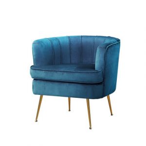 Artiss Armchair Lounge Chair Accent Armchairs Sofa Chairs Velvet Navy Blue Couch UPHO-C-ARM-5108-NA