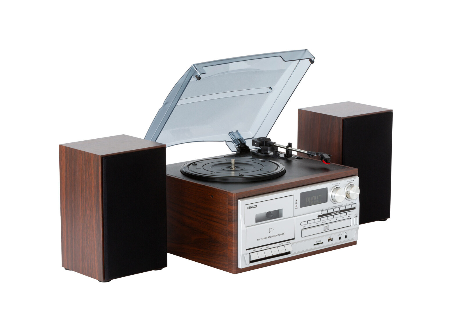 Home Entertainment System Turntable CDs Vinyl Bluetooth V196-CD114BR