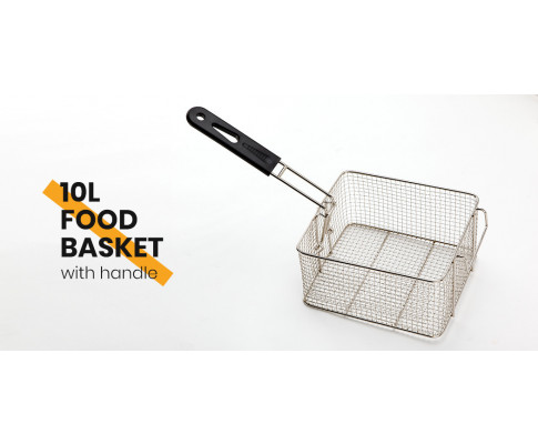EuroChef Commercial Electric Deep Fryer Frying Basket Chip Cooker Fry Scoop V219-FRYER-1TANK