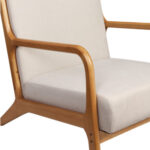 Artiss Armchair Lounge Chair Accent Armchairs Couch Sofa Bedroom Beige Wood UPHO-C-ARM-5099-BG