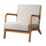 Artiss Armchair Fabric Beige Olive UPHO-C-ARM-5099-BG