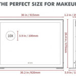 Large Hollywood Makeup Mirror 3 Modes Lighted and Smart Touch Control 92 x 68 cm V178-84958