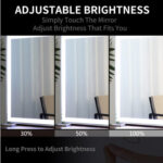 Large Hollywood Makeup Mirror 3 Modes Lighted and Smart Touch Control 92 x 68 cm V178-84958