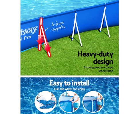 Bestway 4M Swimming Pool Above Ground Heavy Duty Steel Pro™ Frame Pools BW-POOL-400CM-56512
