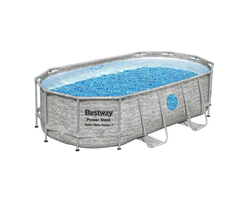 Bestway Swimming Pool Above Ground Pools Power Steel Frame Filter Pump 4.27M BW-POOL-427CM-56715