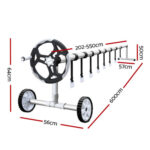 Aquabuddy 8X4.2M Solar Swimming Pool Cover Blanket Roller Wheel Adjustable PC-80X42-BL-ROLLER