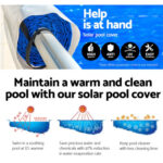Aquabuddy 8X4.2M Solar Swimming Pool Cover Blanket Roller Wheel Adjustable PC-80X42-BL-ROLLER