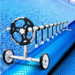 Aquabuddy 8X4.2M Solar Swimming Pool Cover Blanket Roller Wheel Adjustable PC-80X42-BL-ROLLER