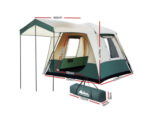 Weisshorn Instant Up Camping Tent 4 Person Pop up Tents Family Hiking Dome Camp TENT-C-FAST-240