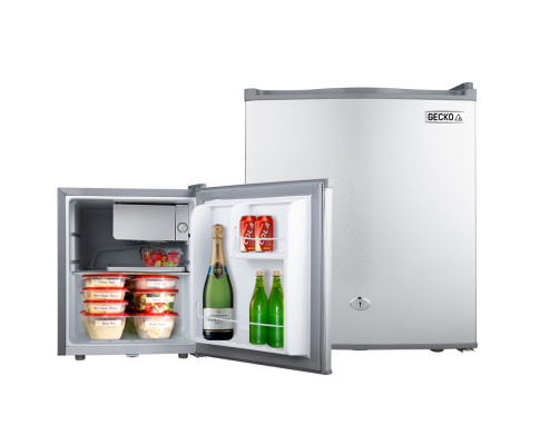 GECKO 57L Portable Camping Bar Fridge with Freezer 12V/24V Silver V219-CAPFOFGEKA06S