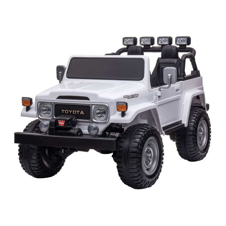 Licensed Toyota FJ-40 Kids Ride On Electric Toy Car 80W - White car-tyt-fj40-wh