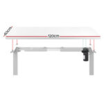 Artiss Electric Standing Desk Motorised Adjustable Sit Stand Desks White HASD-114G-WHDF-WHDB-120