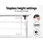 Artiss Electric Standing Desk Motorised Adjustable Sit Stand Desks White HASD-114G-WHDF-WHDB-120