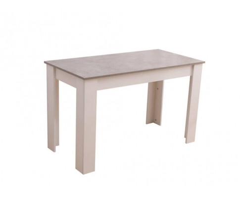 120cm Dining Table Rectangular Wooden - Grey and White V264-DNT-409C-LGR-12M-1