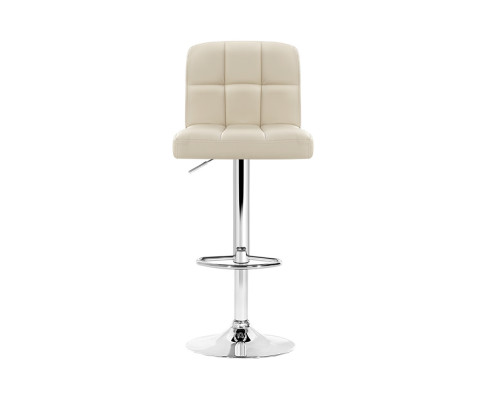 Artiss Set of 4 PU Leather Gas Lift Bar Stools - Beige BA-TW-NEW1055-BGX4