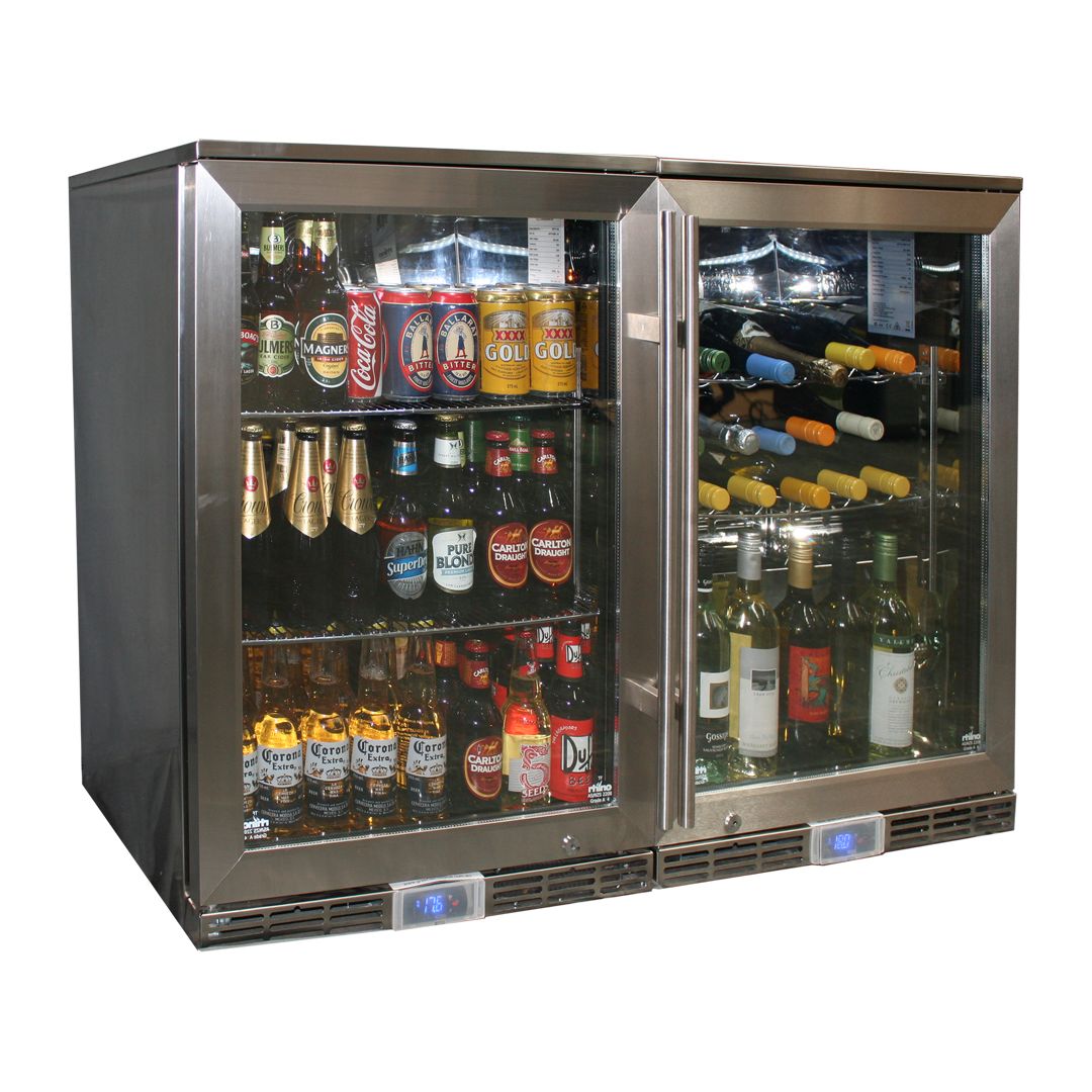 Rhino GSP Outdoor Alfresco Matching Beer and Wine Fridges GSP1H-840-BW