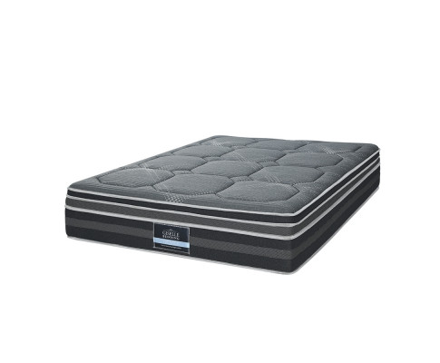 Giselle 35CM QUEEN Mattress Bed 7 Zone Dual Euro Top Pocket Spring Medium Firm MATTRESS-FE35-Q