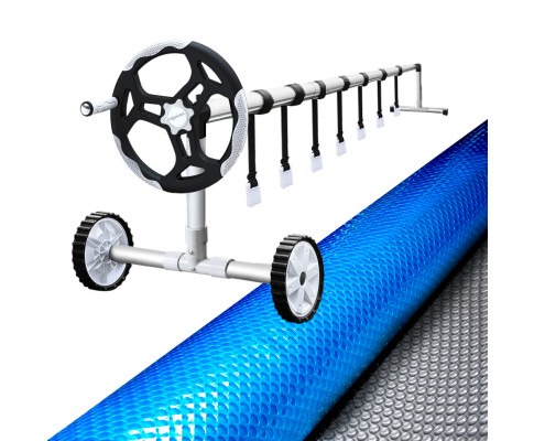 Aquabuddy 8.5mx4.2m Swimming Pool Cover Roller 500 Micron Solar Blanket Covers PC-85X42-500-DX-BL-ROLLER