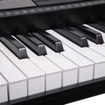 KARRERA 61 Keys Electronic LED Keyboard Piano With Stand - BLACK ekb-chj-61-bk-led
