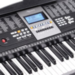 KARRERA 61 Keys Electronic LED Keyboard Piano With Stand - BLACK ekb-chj-61-bk-led