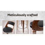 Artiss Set of 2 Wooden Bar Stools - Black BA-TW-8569-BKX2-AB